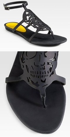 Alexander McQueen Lazer Cut Skull Motif Sandals