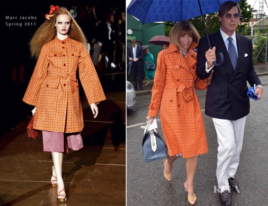 Anna Wintour in Marc Jacobs at Wimbeldon Finals