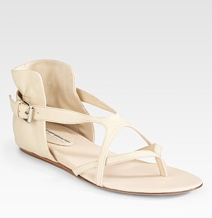 Nita Leather Sandals by Vera Wang Lavender Label