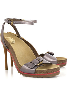 Stella McCartney Cork and Faux Leather Sandals