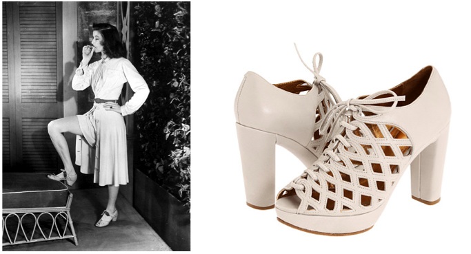 Katherine Hepburn Wearing Shoes That Look Like They're From Chloe