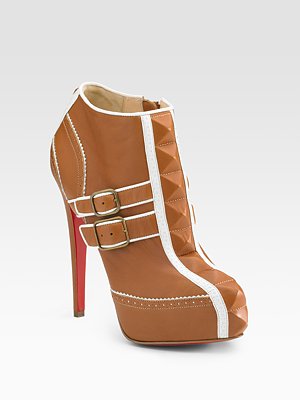 Christian Louboutin Bobo Leather Ankle Booties
