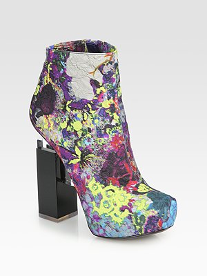 Nicholas Kirkwood Erdam Floral-Print Cotton Ankle Boots