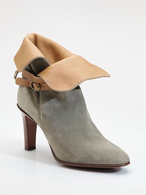 Chloé Cuffed Suede Ankle Boots