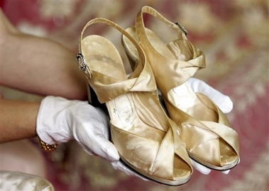 Queen Elizabeth's wedding shoes