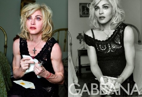 Madonna, doingt he best she can with what she has.